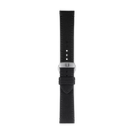 Front view of Materiałowy czarny pasek Tissot 21 mm