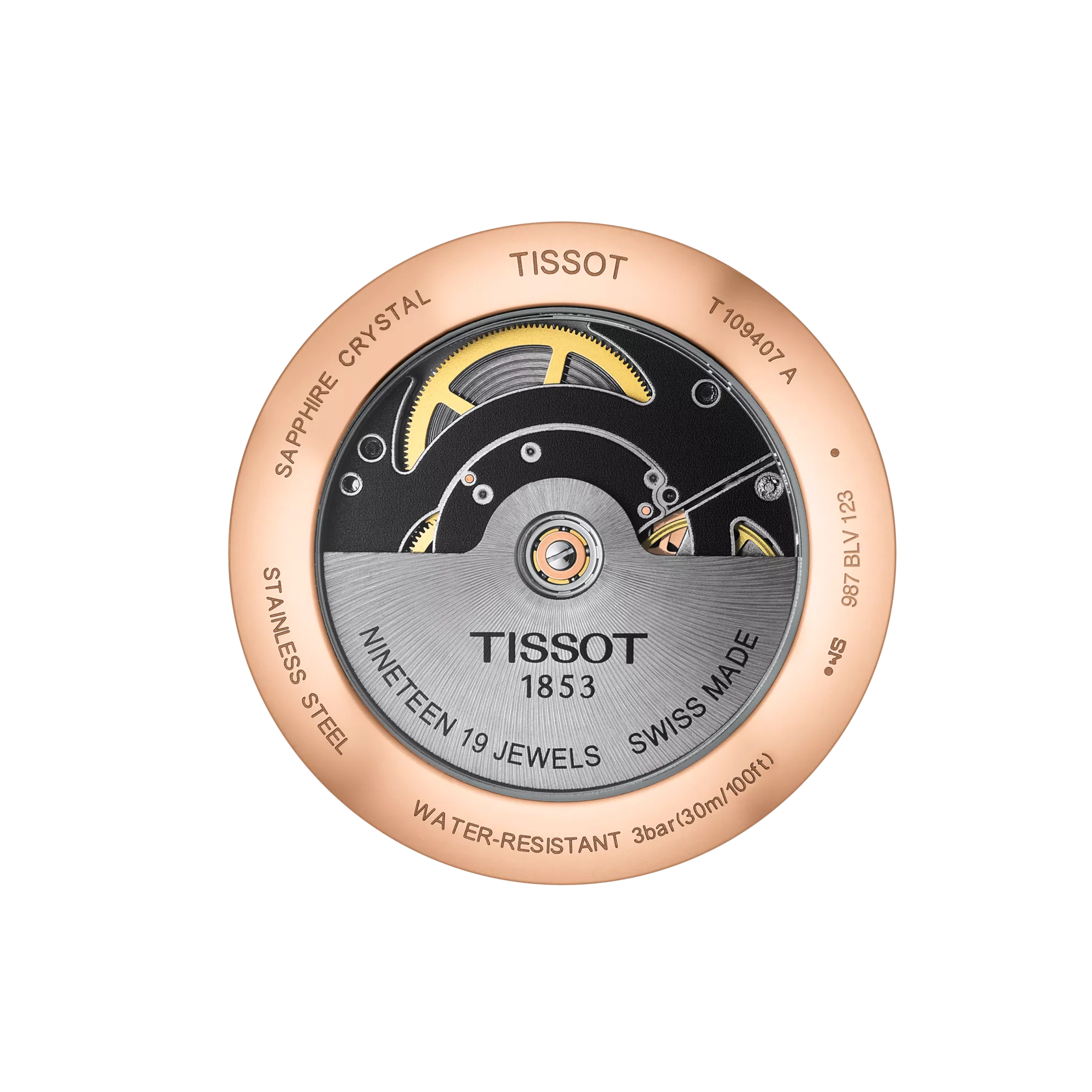 Back view of the watch case Tissot Everytime Swissmatic 40mm