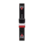 Front view of Tissot Official Black Leather Strap Lugs 22 mm