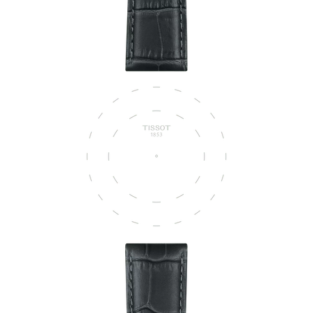 Focus on the lugs of bracelete oficial Tissot pele cinza  21 mm