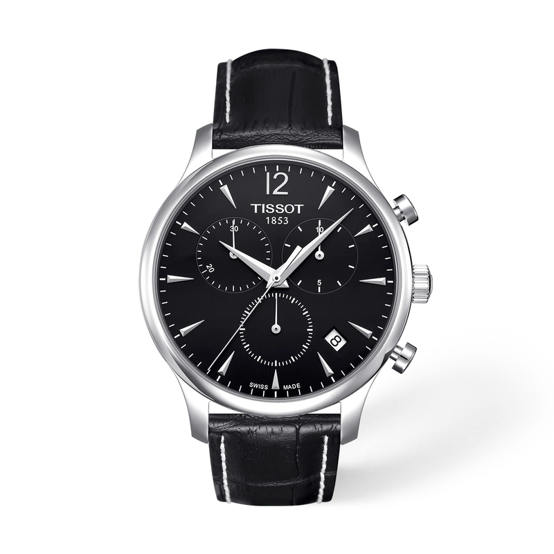 vista frontale dellorologio {0} con ombra