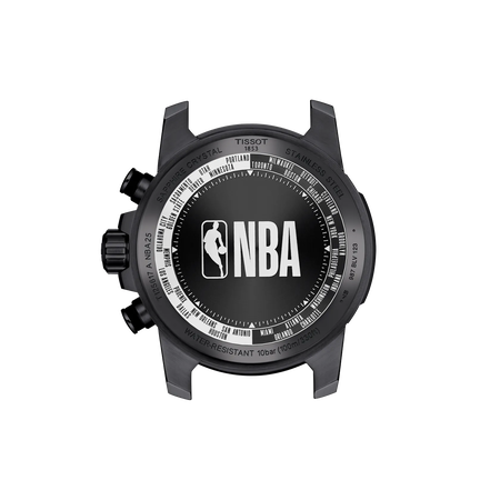 R&uuml;ckansicht des Geh&auml;uses der Uhr Tissot Supersport NBA Special Edition 45.5mm