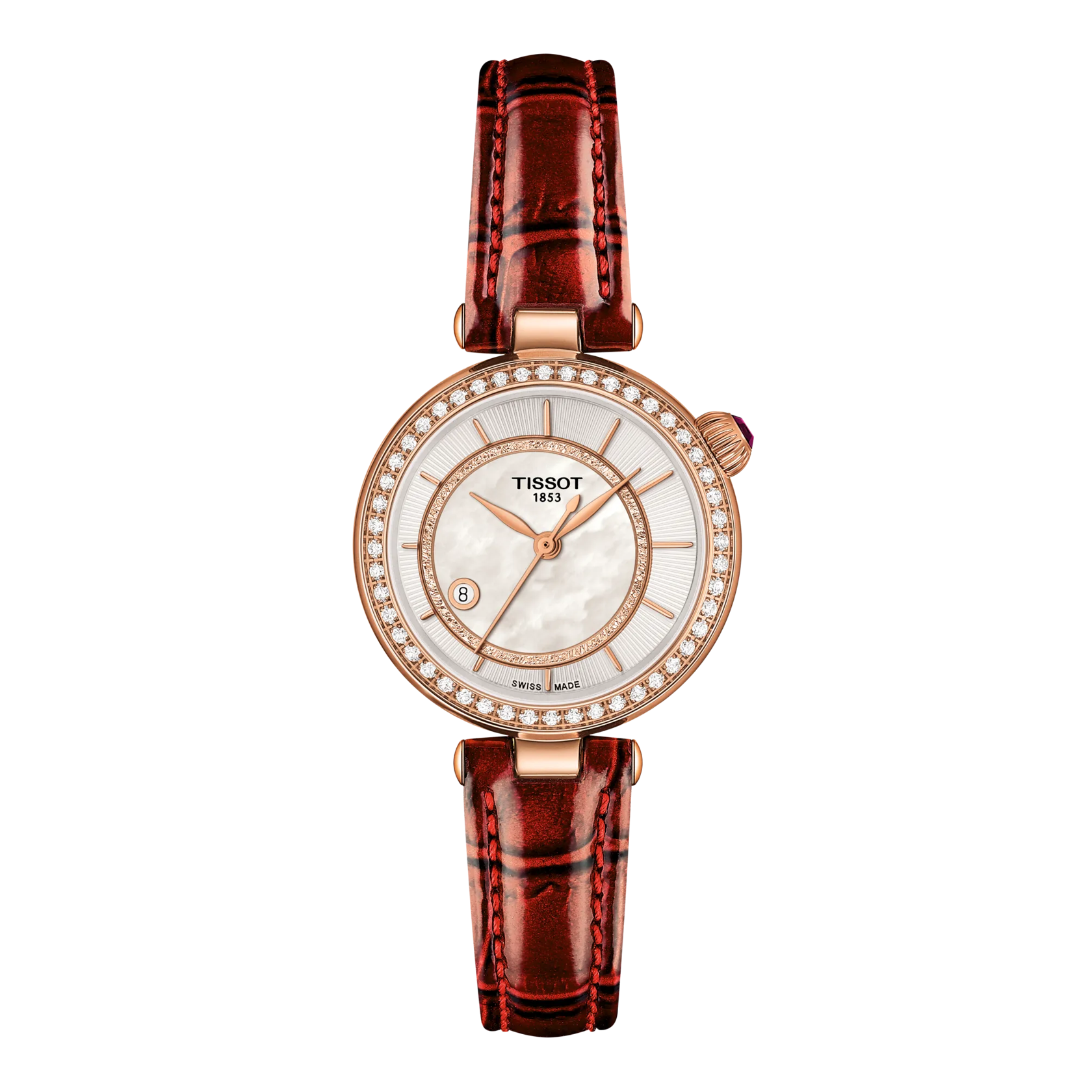 Front view of the watch Tissot D&eacute;sir 28mm