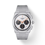 Front view of the watch Tissot PRX 42mm with shadow