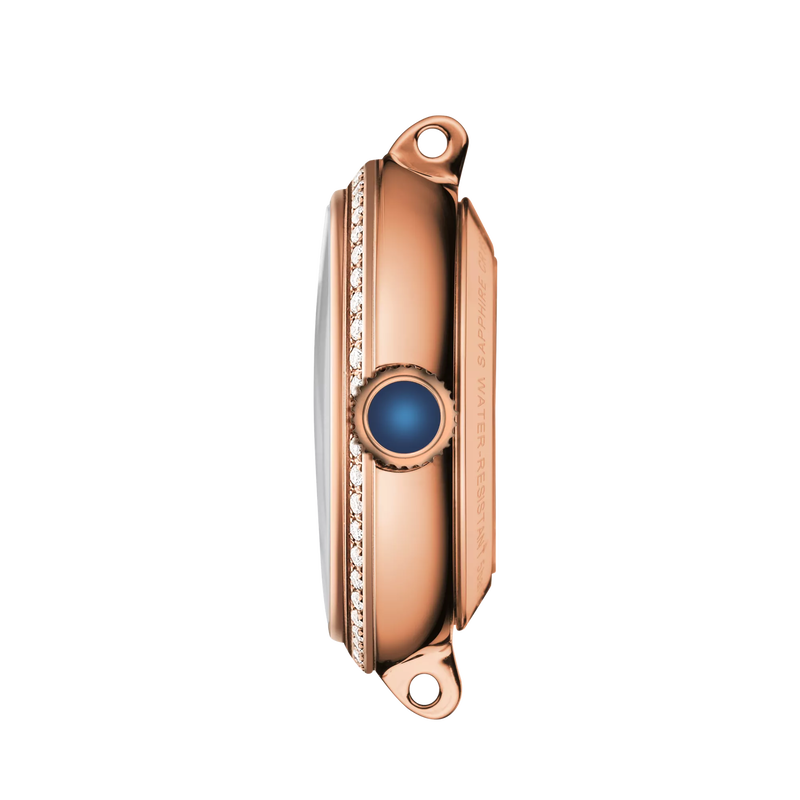 Profile view of the watch case Tissot Bellissima Automatic