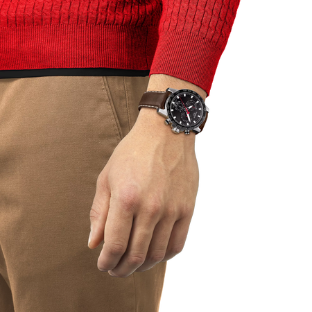 Simulation of the watch Tissot Supersport Chrono on a wrist