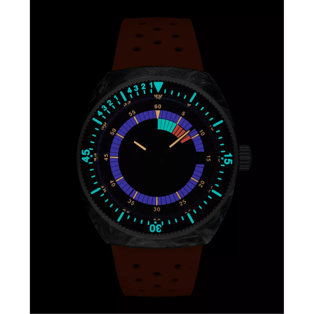 Front view of the watch Tissot Sideral S 41mm in night mode