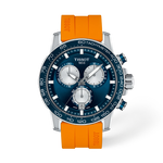 Front view of the watch Tissot Supersport New York Knicks NBA 2026 Championship Special Edition with shadow