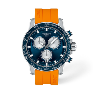 Front view of the watch Tissot Supersport New York Knicks NBA 2026 Championship Special Edition with shadow