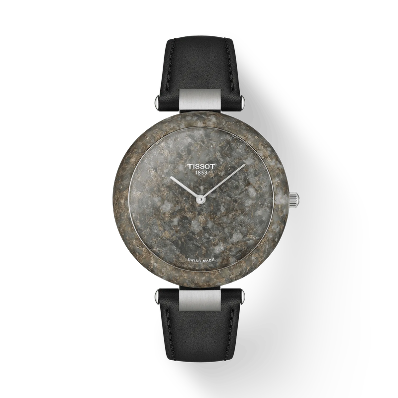 Front view of the watch Tissot Rockwatch 38mm with shadow