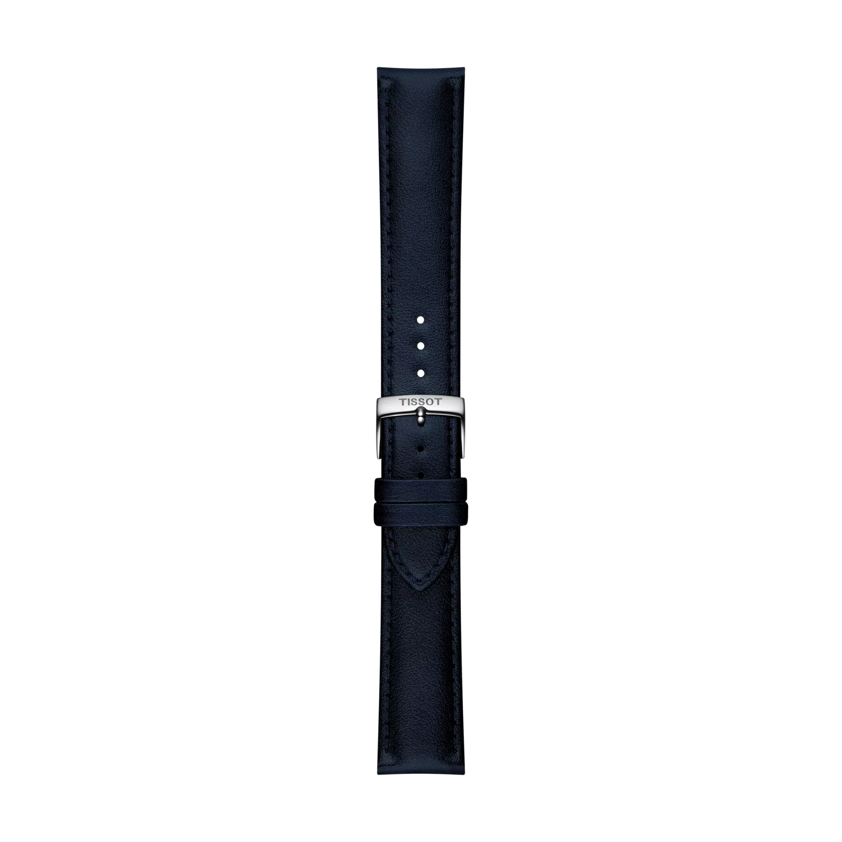 Front view of Tissot Official Blue Synthetic Strap Lugs 20 mm