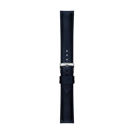 Front view of Tissot Official Blue Synthetic Strap Lugs 20 mm