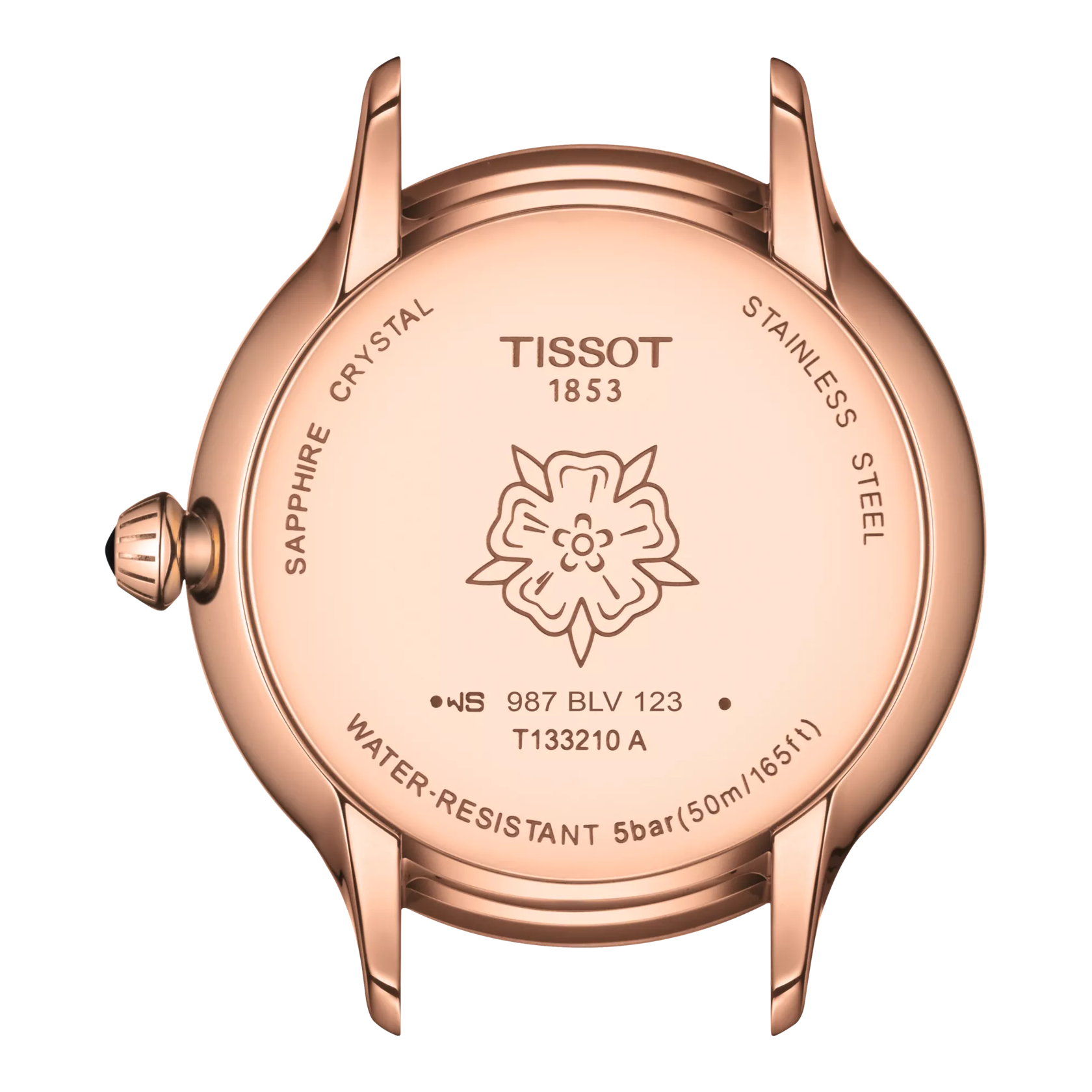 Back view of the watch case Tissot Odaci-T
