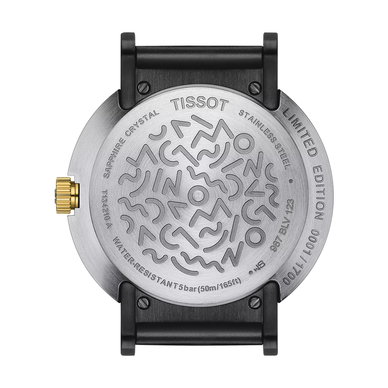 Back view of the watch case Tissot Heritage Memphis Lady