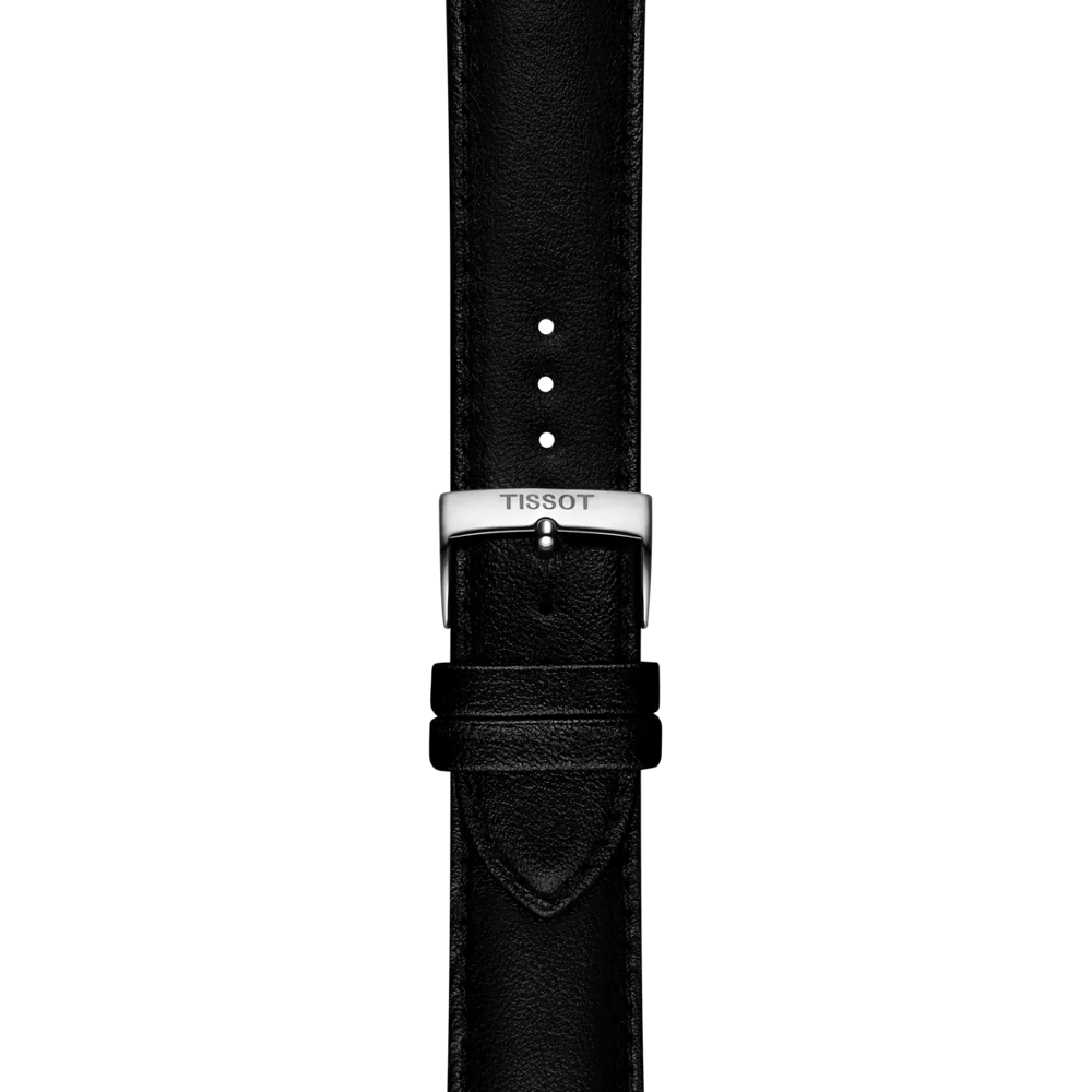 확대 티쏘 정품 블랙 합성 비건 스트랩 러그 22MM