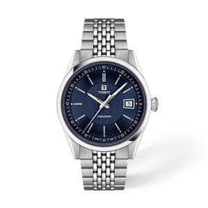 Front view of the watch Tissot Visodate 39mm with shadow