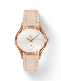 Front view of the watch Tissot Bella Ora with shadow