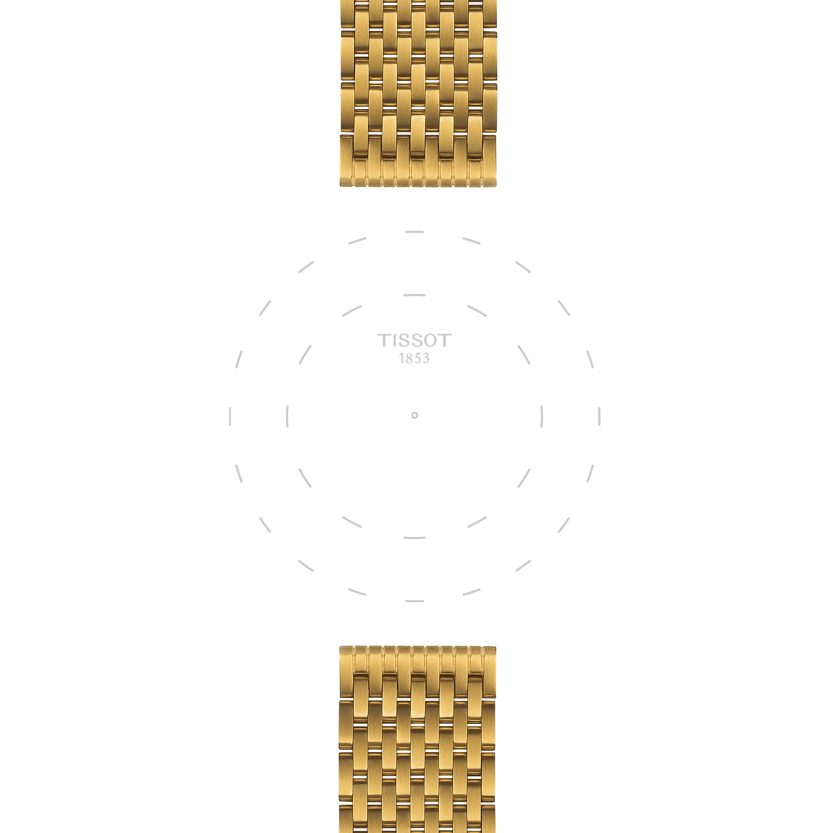 Focus on the lugs of 天梭PVD间金精钢表带