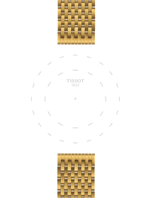 Focus on the lugs of Tissot Official Stainless Steel PVD Yellow Bracelet Lugs 20mm
