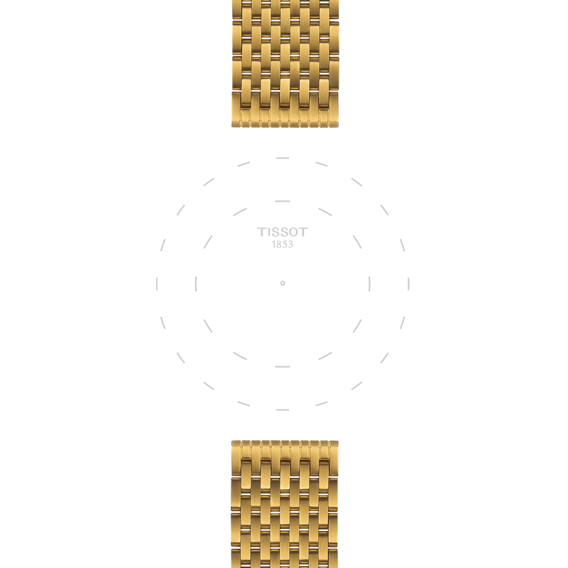 Focus on the lugs of 天梭PVD间金精钢表带