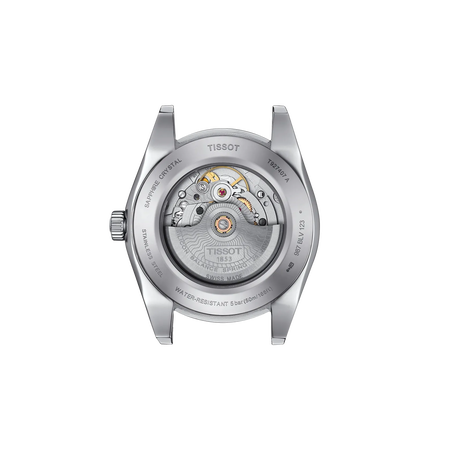 Back view of the watch case Tissot Gentleman Gold Bezel 40mm