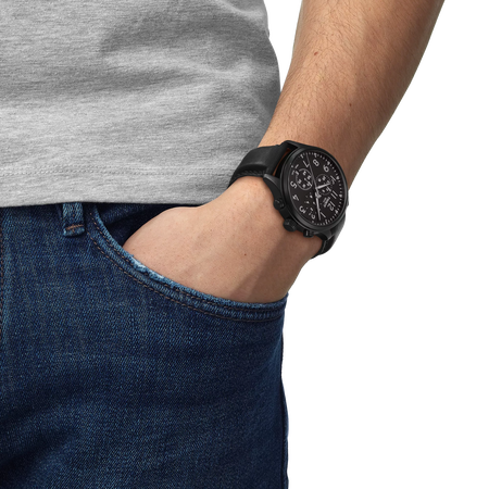 Simulation of the watch Tissot Chrono XL Special Edition Roglic on a wrist