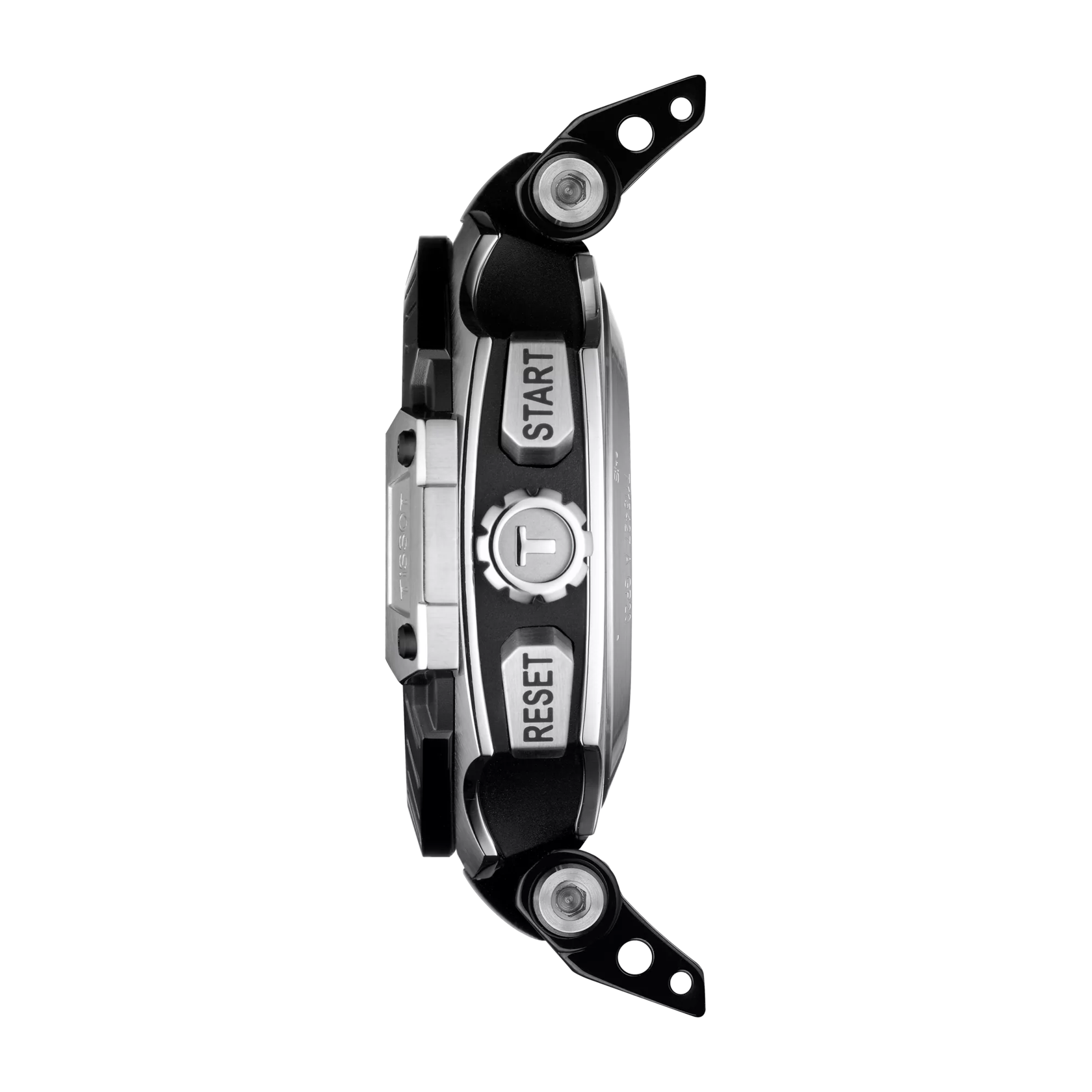 Profile view of the watch case Tissot T-Race MotoGP Automatic Chronograph