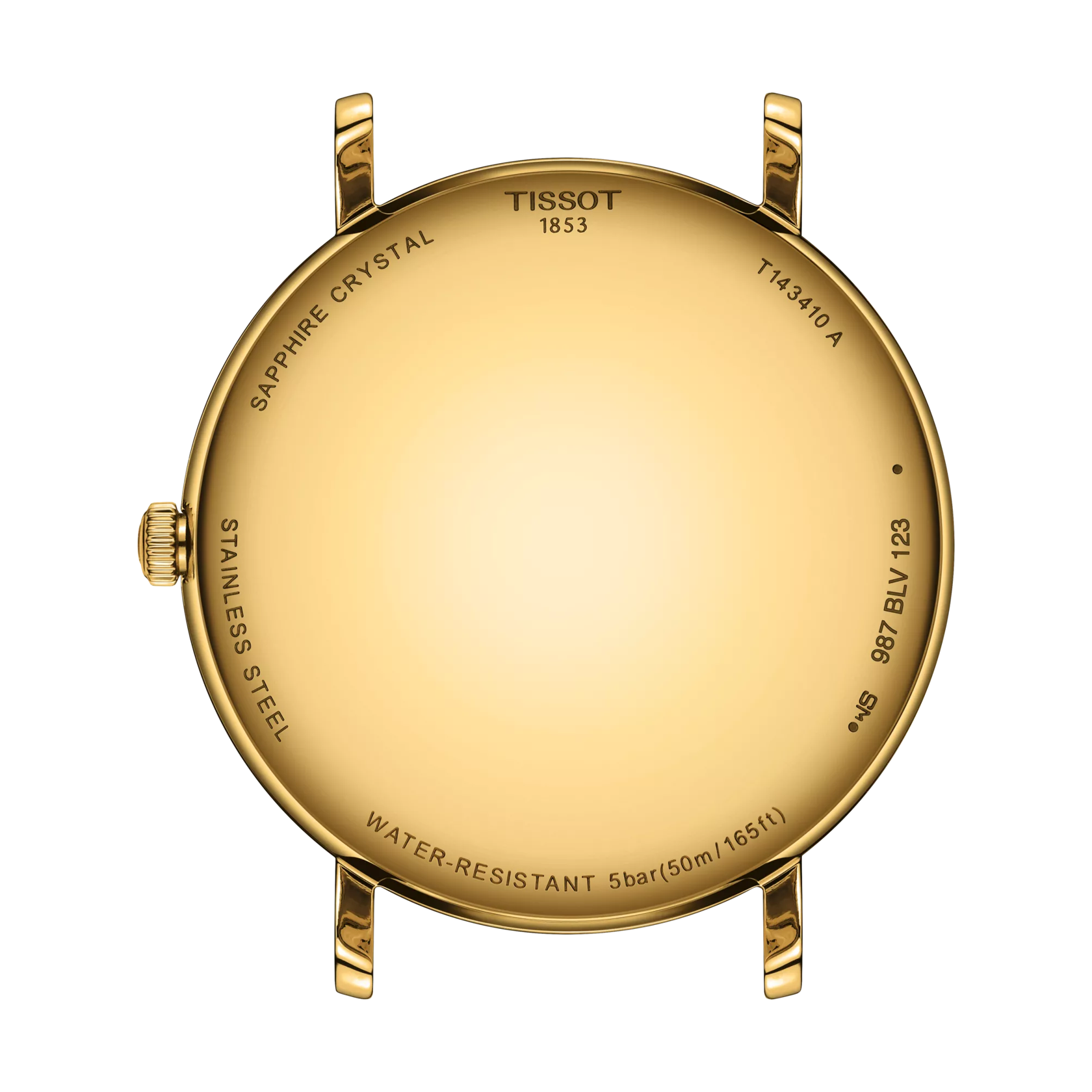 Back view of the watch case Tissot Everytime 40mm