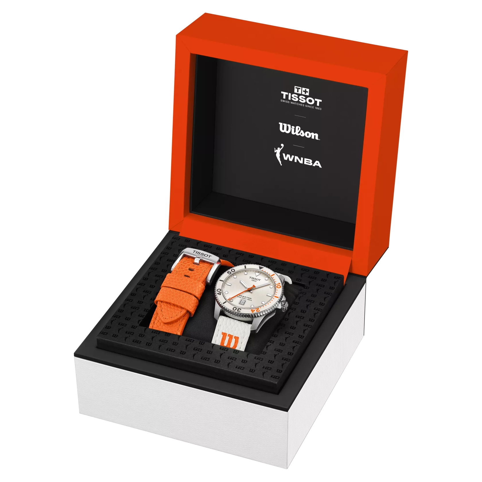Presentation box of the watch Tissot Seastar Wilson WNBA 40mm