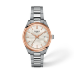 Front view of the watch Tissot PR 100 34mm with shadow