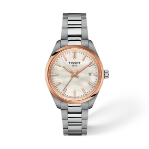 Vista frontal del reloj Tissot PR 100 34mm con sombra