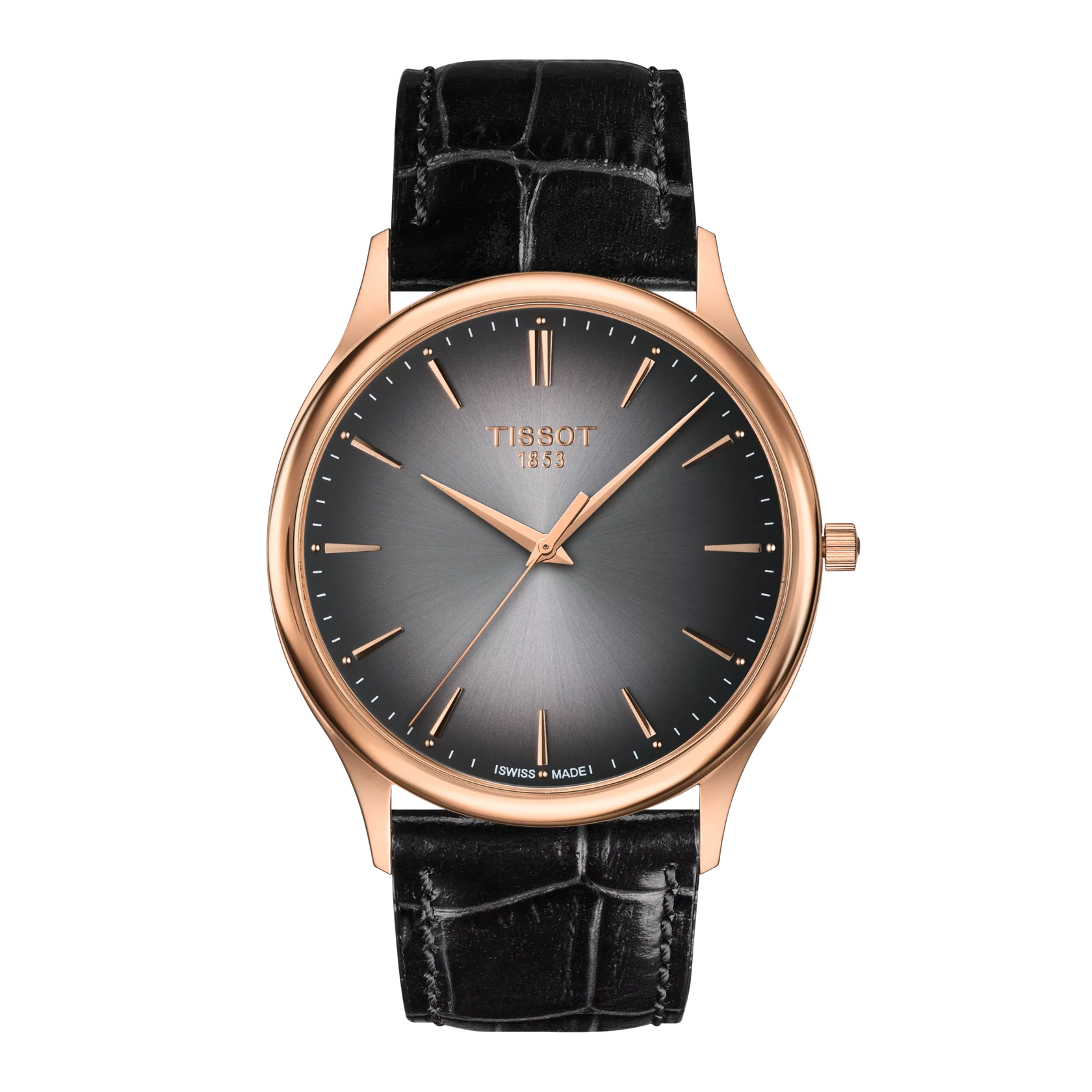 Front view of the watch Tissot Excellence 18K Gold