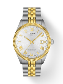 Front view of the watch Tissot Ballade 39mm with shadow