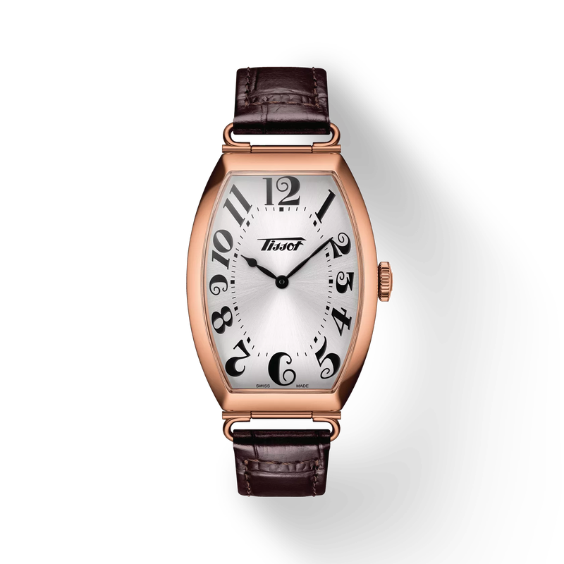 Front view of the watch Tissot Heritage Porto with shadow