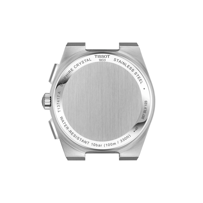Back view of the watch case Tissot PRX 41mm