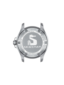 Back view of the watch case Tissot Seastar 1000 36mm