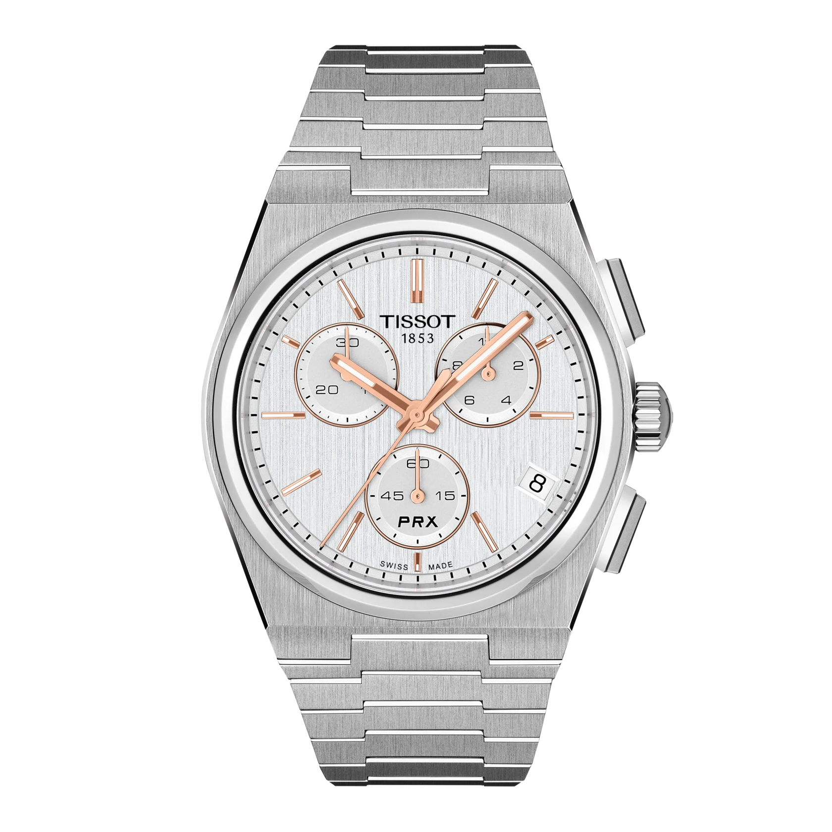 Front view of the watch Tissot PRX 41mm