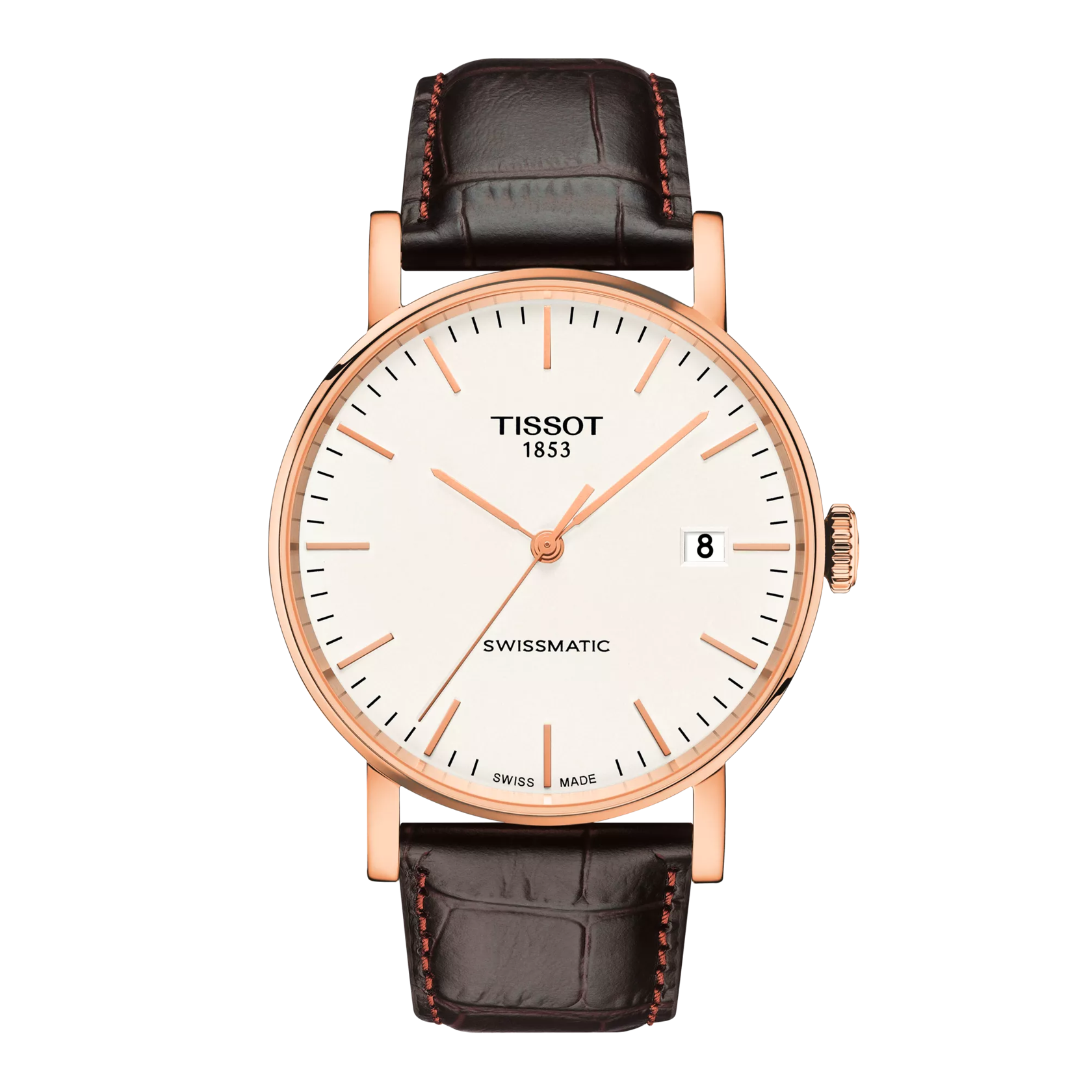 Front view of the watch Tissot Everytime Swissmatic 40mm