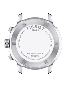 Back view of the watch case Tissot PRC 200 Chronograph