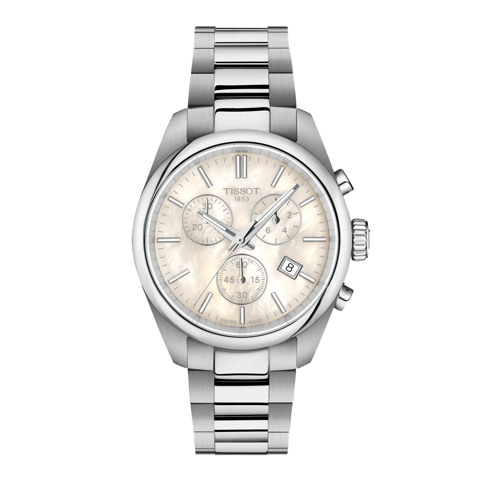 Front view of the watch Tissot PR 100 36mm