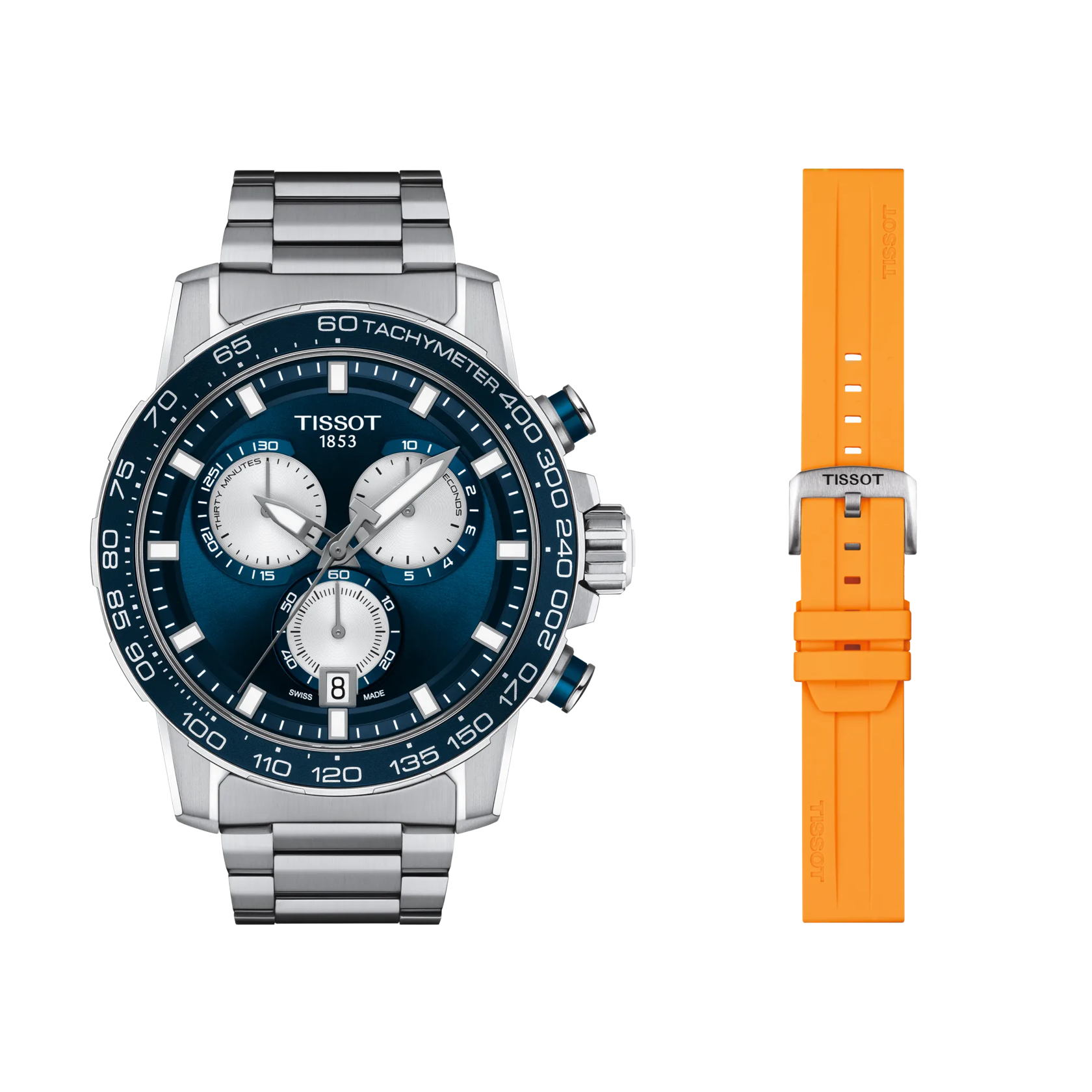 Front view of the watch Tissot Supersport New York Knicks NBA 2026 Championship Special Edition