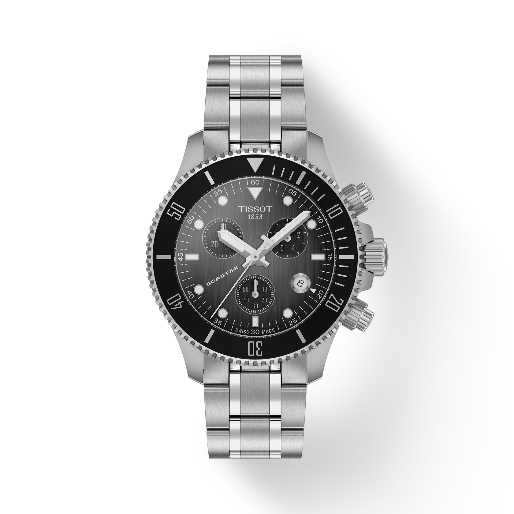 1円～/TISSOT/ティソ/Seastar Seven/275T/3針/シルバー文字盤/ゴールド