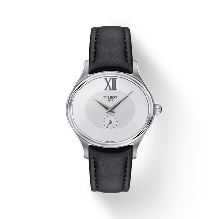 Front view of the watch Tissot Bella Ora with shadow