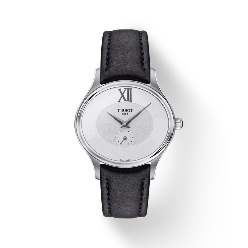 Front view of the watch Tissot Bella Ora with shadow