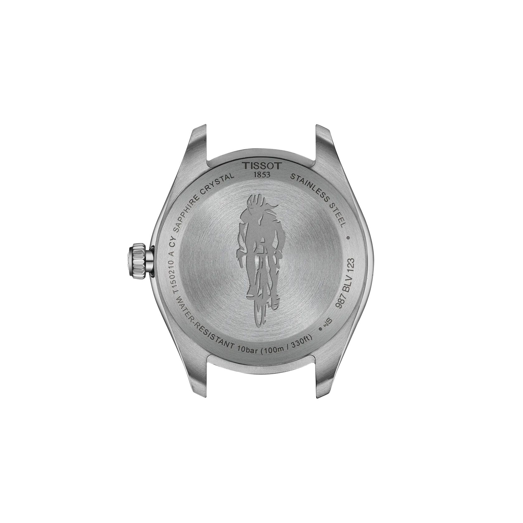 Back view of the watch case Tissot PR 100 34mm