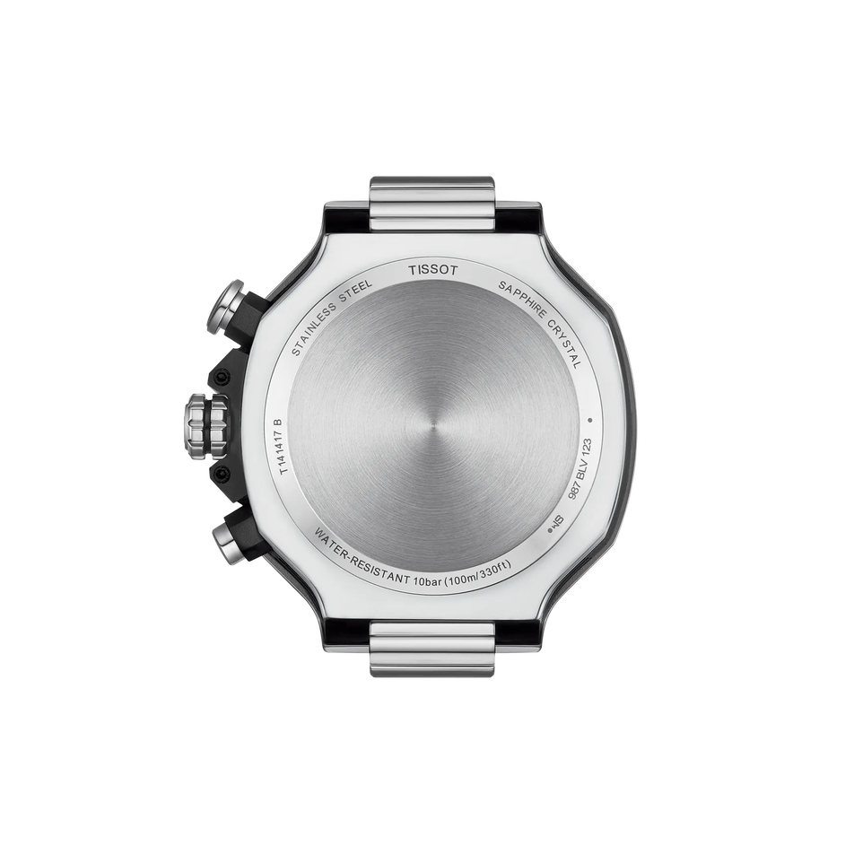 Rückansicht des Gehäuses der Uhr Tissot T-Race 45mm
