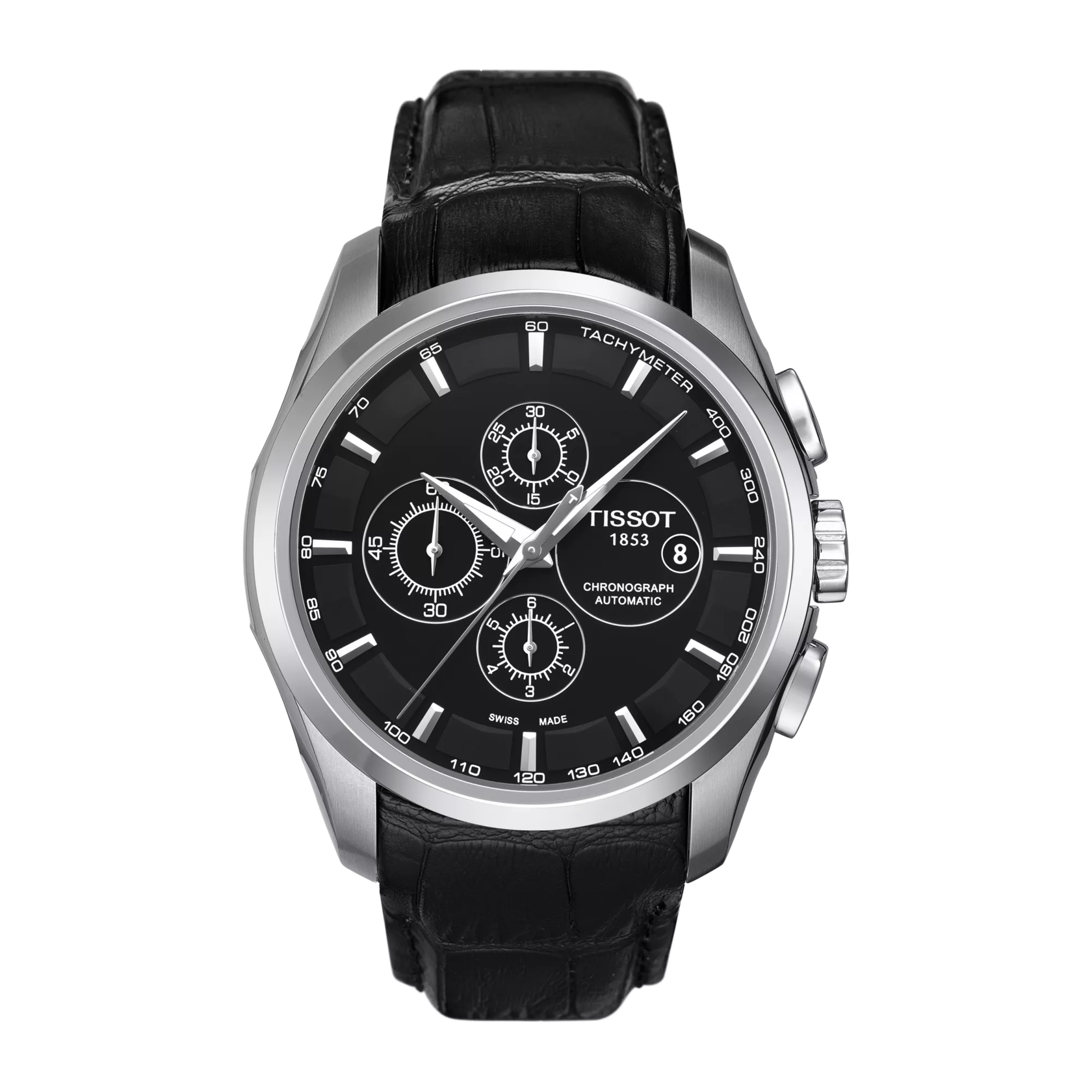 Front view of the watch Tissot Couturier Automatic Chronograph