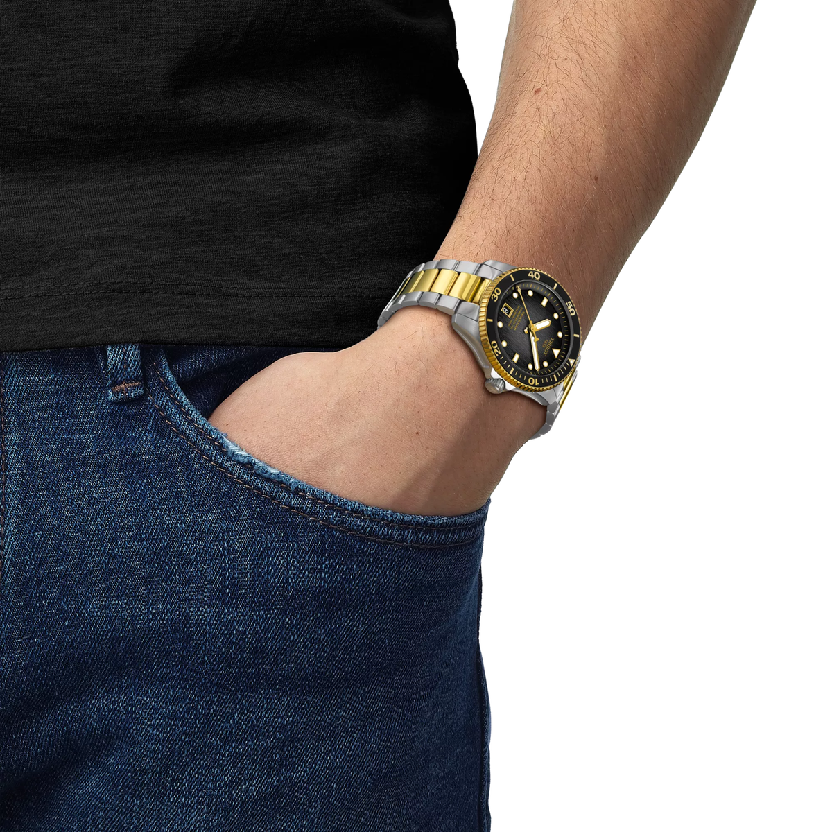 Механические часы Tissot Seastar 1000 40 мм Automatic, цвет: Чёрный / Серый, вариант 1 — фото 3