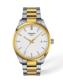 Front view of the watch Tissot PR 100 40mm with shadow