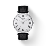 Front view of the watch Tissot Everytime 40mm with shadow